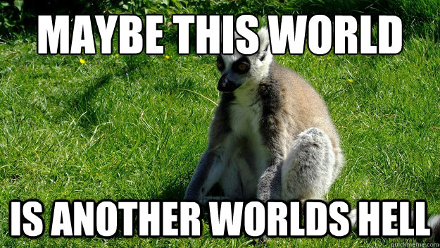 Maybe this world is another worlds hell - Maybe this world is another worlds hell  logical lemur