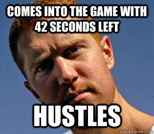 Comes into the game with 42 seconds left Hustles - Comes into the game with 42 seconds left Hustles  Good Guy Scalabrine