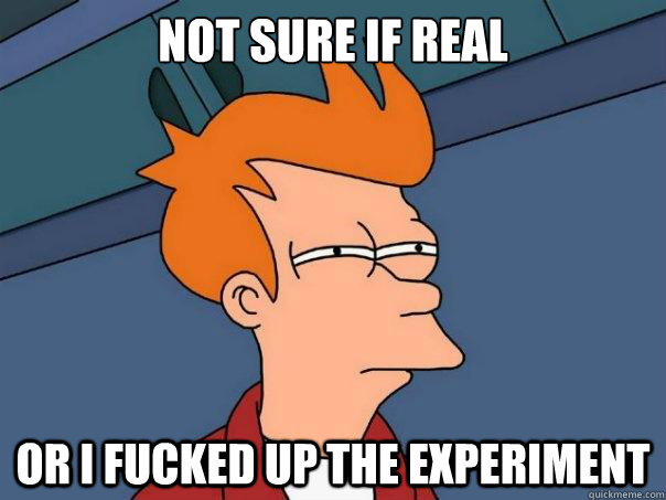 Not sure if real or I fucked up the experiment  Futurama Fry