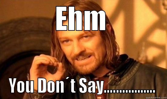 EHM YOU DON´T SAY................. Boromir