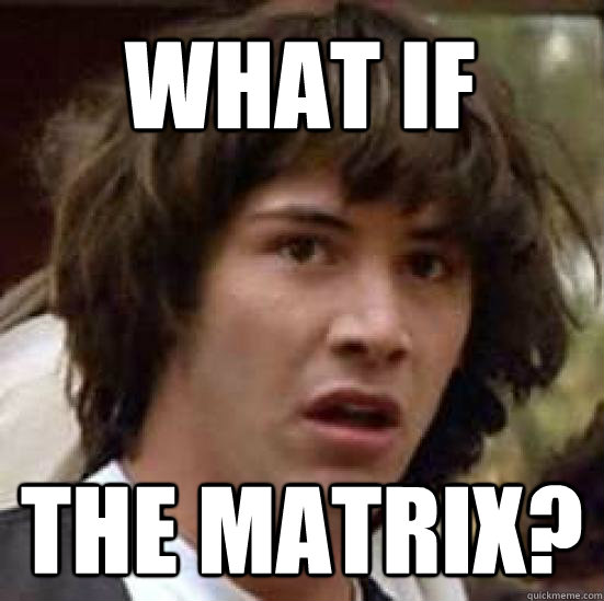 What if the matrix?  conspiracy keanu