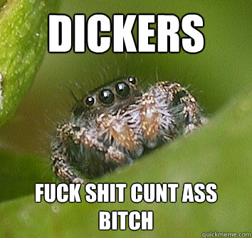 DICKERS FUCK SHIT CUNT ASS BITCH - DICKERS FUCK SHIT CUNT ASS BITCH  Misunderstood Spider