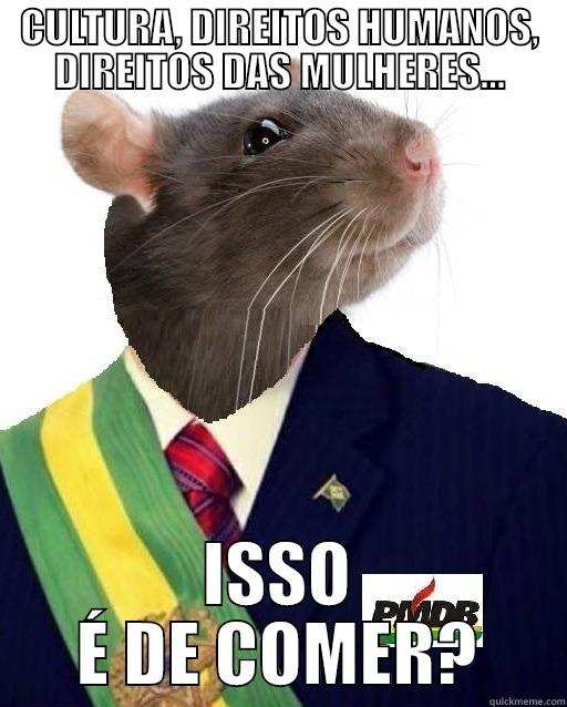 TEMER RATO - CULTURA, DIREITOS HUMANOS, DIREITOS DAS MULHERES... ISSO É DE COMER? Misc