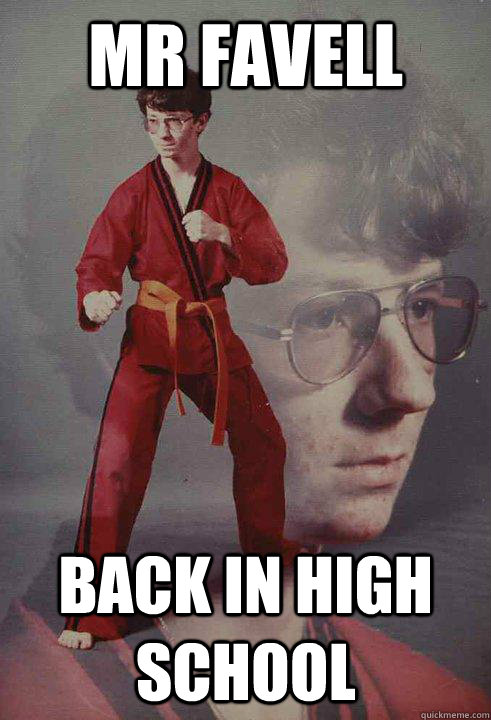 Mr Favell Back in high school   Karate Kyle