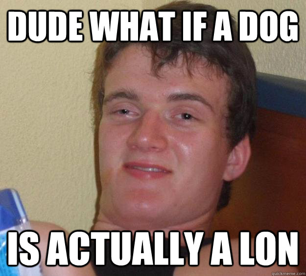 Dude what if a dog is actually a lon - Dude what if a dog is actually a lon  10 Guy