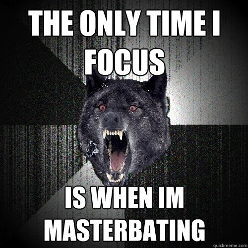 The Only time i focus  is when im masterbating - The Only time i focus  is when im masterbating  Insanity Wolf