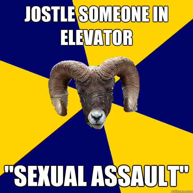 Jostle someone in elevator 