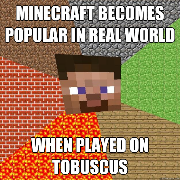 minecraft becomes popular in real world when played on tobuscus - minecraft becomes popular in real world when played on tobuscus  Minecraft