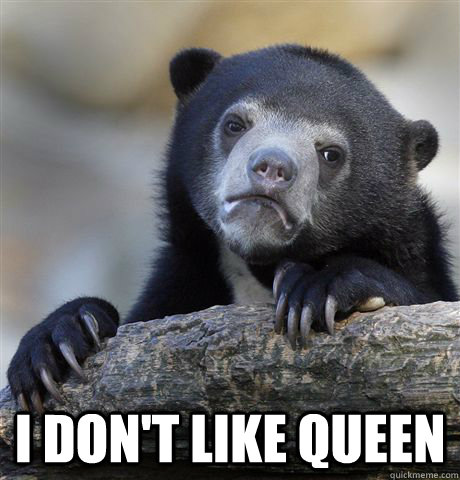  I don't like Queen  Confession Bear