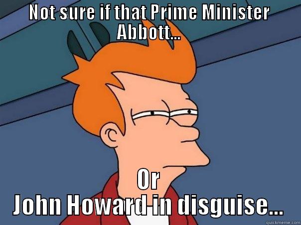 Hand Puppet - NOT SURE IF THAT PRIME MINISTER ABBOTT... OR JOHN HOWARD IN DISGUISE... Futurama Fry