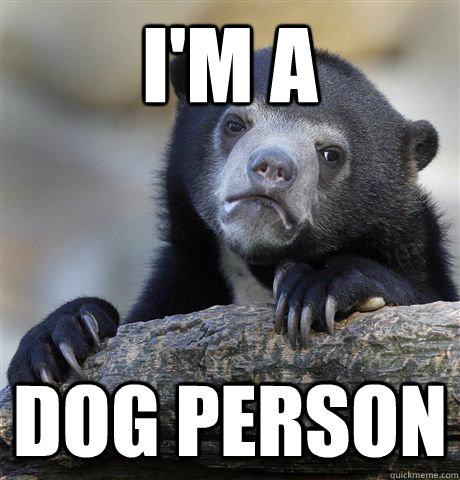 I'm a Dog person  Confession Bear