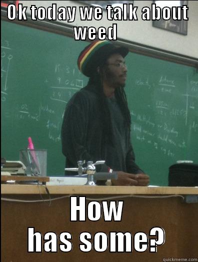 weed  - OK TODAY WE TALK ABOUT WEED  HOW HAS SOME? Rasta Science Teacher