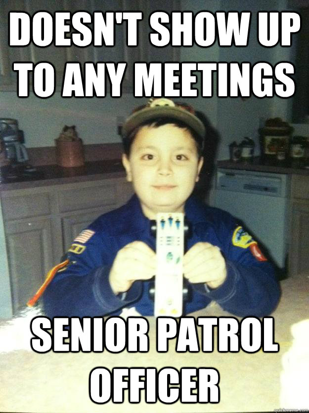 doesn't show up to any meetings senior patrol officer  