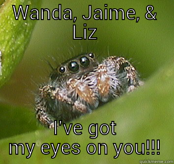 WANDA, JAIME, & LIZ I'VE GOT MY EYES ON YOU!!! Misunderstood Spider