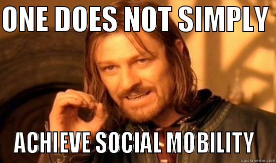 ONE DOES NOT SIMPLY  ACHIEVE SOCIAL MOBILITY  Boromir