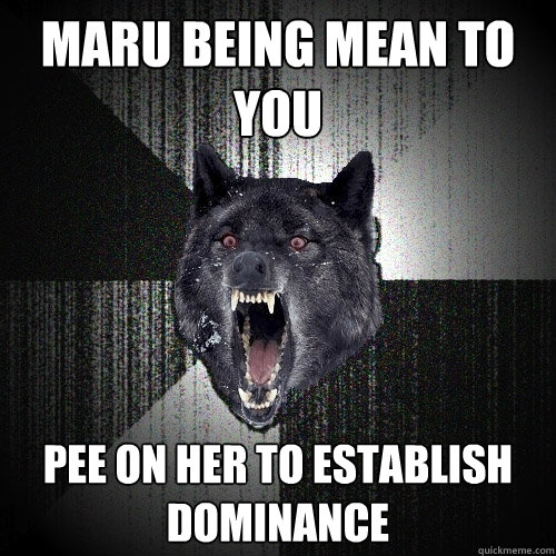 Maru being mean to you PEE ON HER TO ESTABLISH DOMINANCE  Insanity Wolf