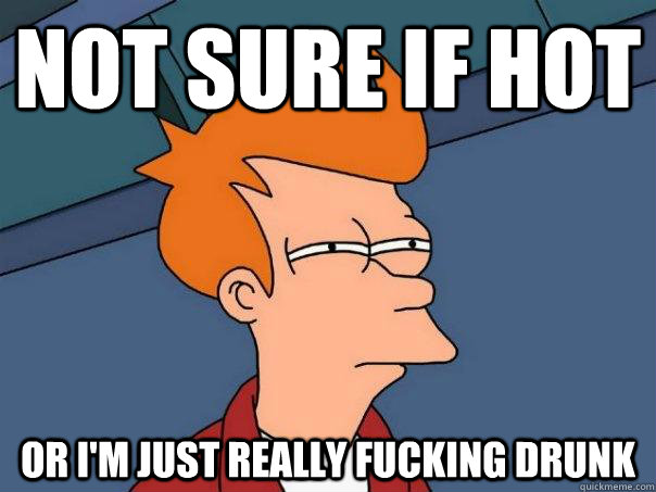 Not sure if Hot Or I'm just really fucking drunk  Futurama Fry