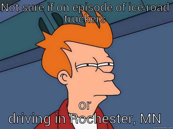 NOT SURE IF ON EPISODE OF ICE ROAD TRUCKERS OR DRIVING IN ROCHESTER, MN Futurama Fry