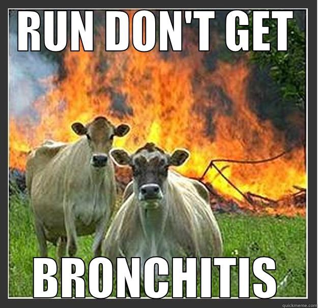 RUN DON'T GET BRONCHITIS Evil cows