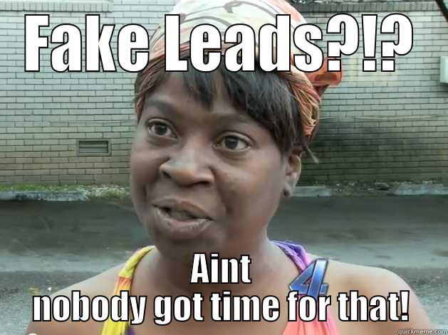 FAKE LEADS?!? AINT NOBODY GOT TIME FOR THAT! Misc