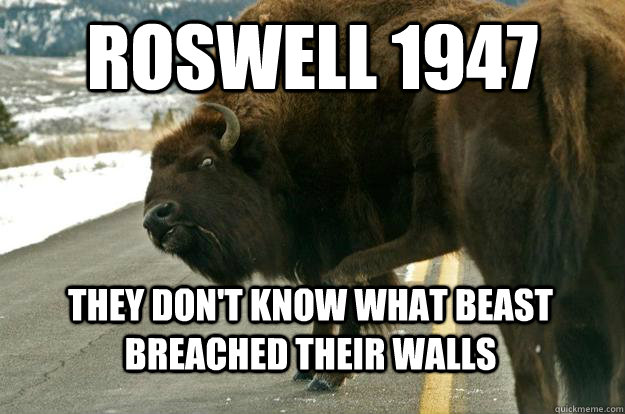 Roswell 1947 They don't know what beast breached their walls - Roswell 1947 They don't know what beast breached their walls  Roswell Buffalo