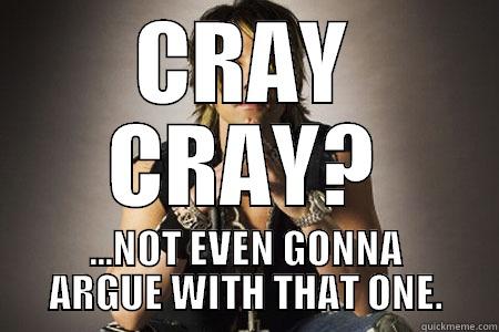 CRAY CRAY? ...NOT EVEN GONNA ARGUE WITH THAT ONE. Misc