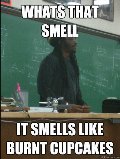 Whats that smell It smells like burnt cupcakes  Rasta Science Teacher