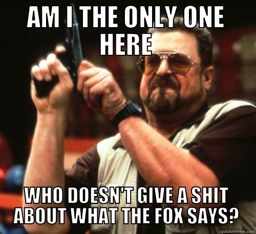 AM I THE ONLY ONE HERE WHO DOESN'T GIVE A SHIT ABOUT WHAT THE FOX SAYS? Am I The Only One Around Here