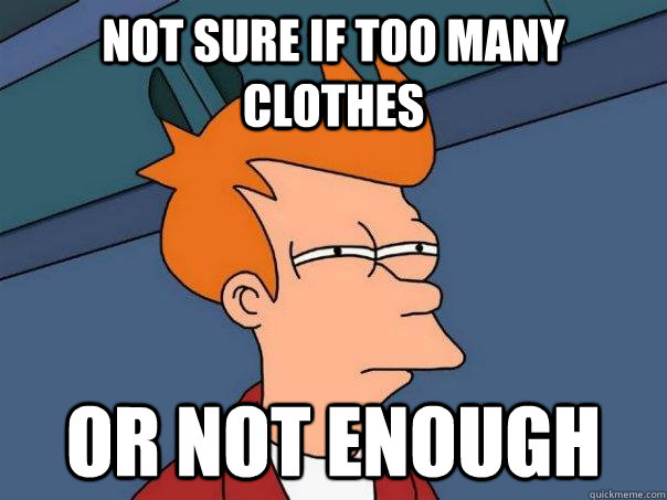 Not sure if too many clothes or not enough  Futurama Fry