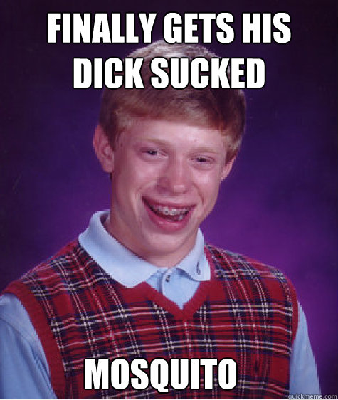 Finally gets his dick sucked mosquito  Bad Luck Brian