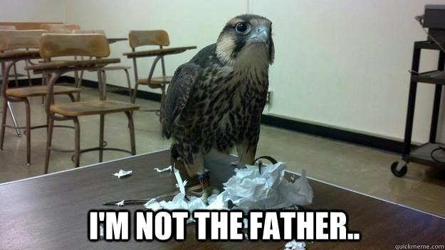  I'm not the father.. -  I'm not the father..  Sad Falcon