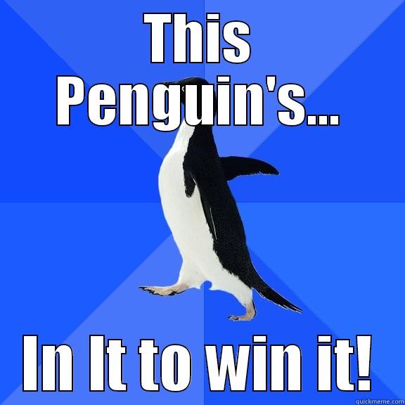 Penguin a - THIS PENGUIN'S... IN IT TO WIN IT! Socially Awkward Penguin