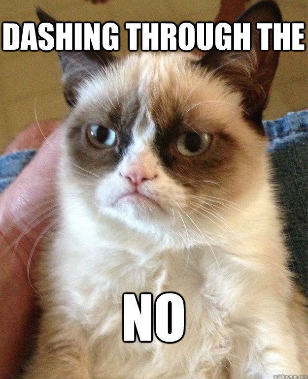 dashing through the  no  Grumpy Cat