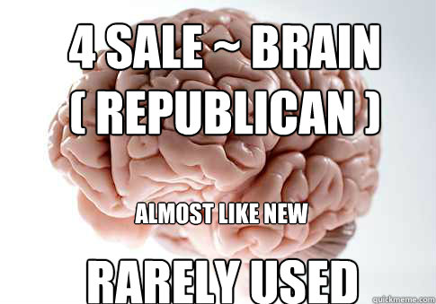 4 Sale ~ Brain
( Republican ) Almost Like New Rarely Used  Scumbag Brain