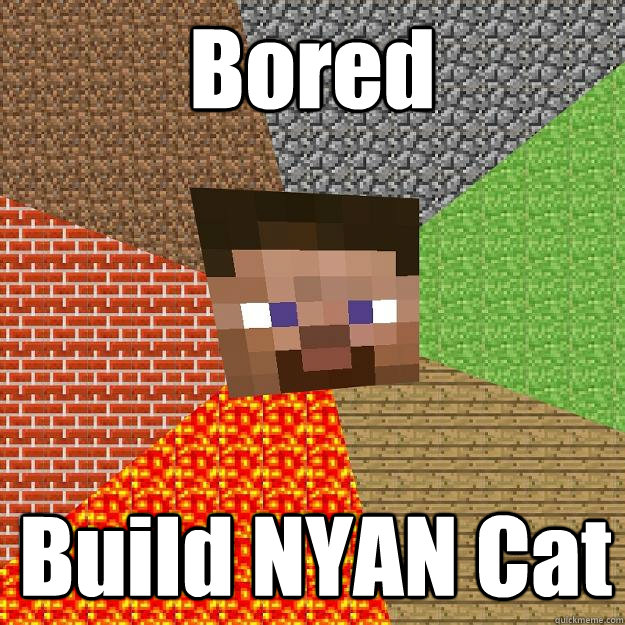 Bored Build NYAN Cat  Minecraft