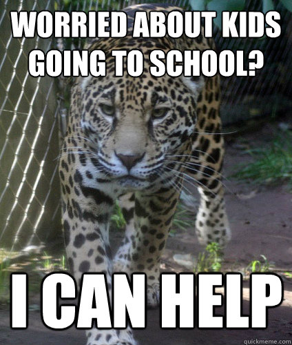 Worried about kids going to school? I can help  