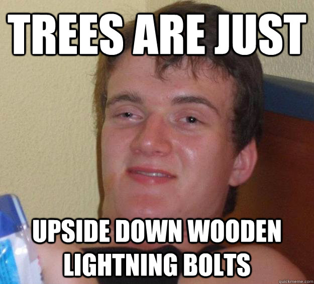 trees are just upside down wooden lightning bolts  10 Guy