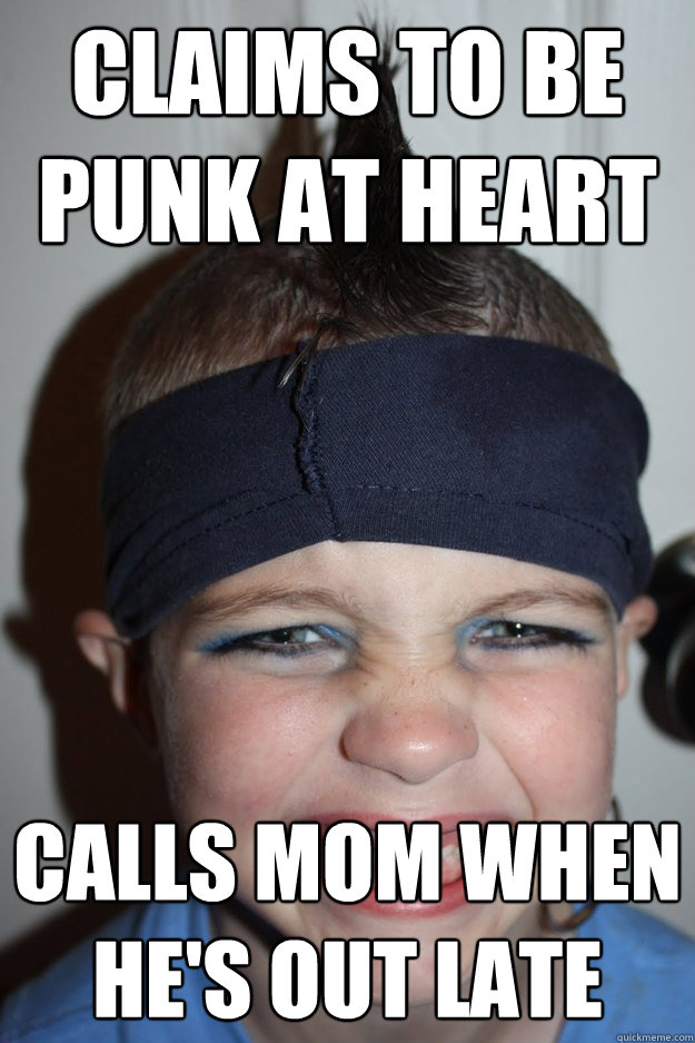 claims to be punk at heart calls mom when he's out late  Punk Faker