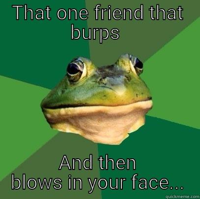 THAT ONE FRIEND THAT BURPS  AND THEN BLOWS IN YOUR FACE... Foul Bachelor Frog