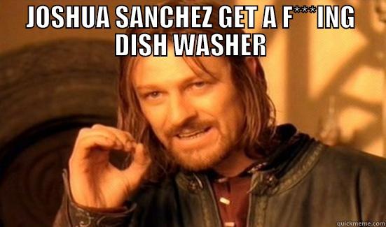 JOSHUA SANCHEZ GET A F***ING DISH WASHER  Boromir