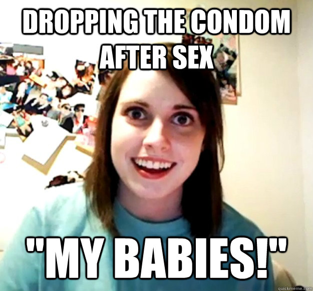 Dropping the condom after sex 