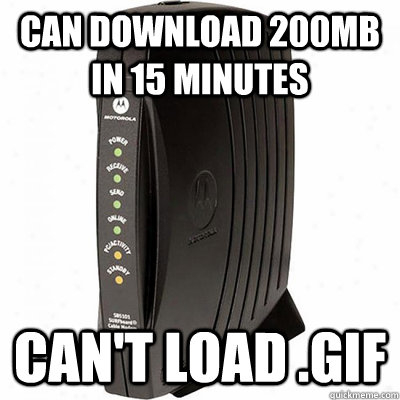 can download 200mb in 15 minutes can't load .gif  