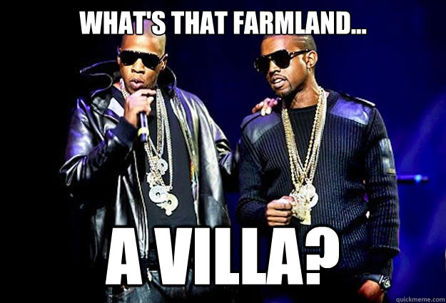 What's that farmland... a villa?  