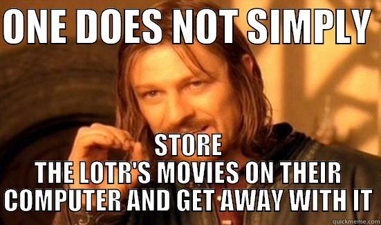 COMPUTER AND GET - ONE DOES NOT SIMPLY  STORE THE LOTR'S MOVIES ON THEIR COMPUTER AND GET AWAY WITH IT Boromir