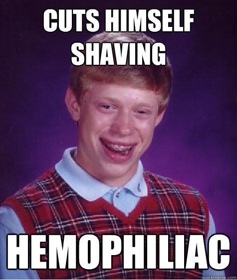 Cuts himself shaving hemophiliac - Cuts himself shaving hemophiliac  Misc