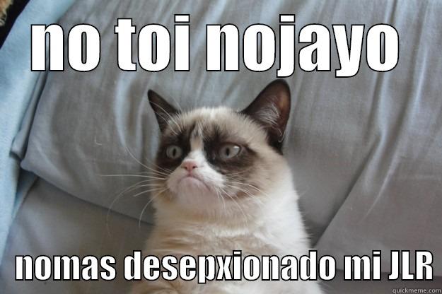 NO TOI NOJAYO    NOMAS DESEPXIONADO MI JLR Grumpy Cat