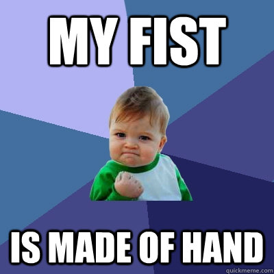 My fist is made of hand  Success Kid