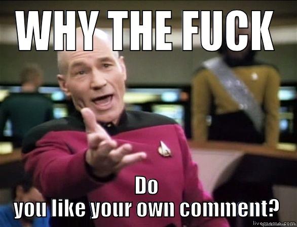 WHY THE FUCK DO YOU LIKE YOUR OWN COMMENT? Annoyed Picard HD