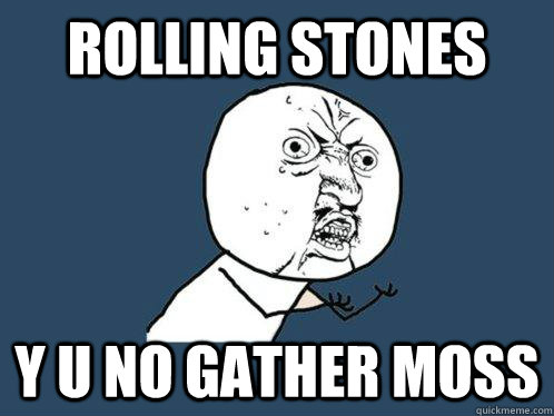 Rolling stones y u no gather moss - Rolling stones y u no gather moss  Y U No
