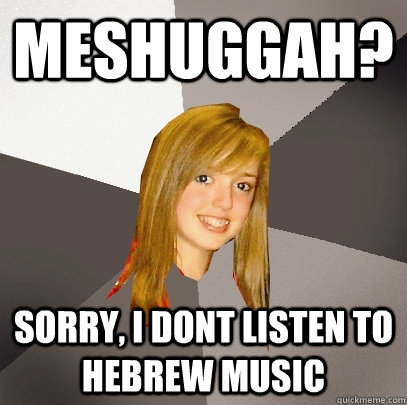 Meshuggah? Sorry, I dont listen to hebrew music  Musically Oblivious 8th Grader